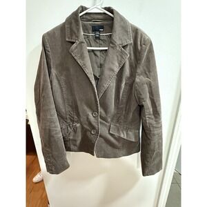 H&M Women's Casual Corduroy Brown Blazer Size 14